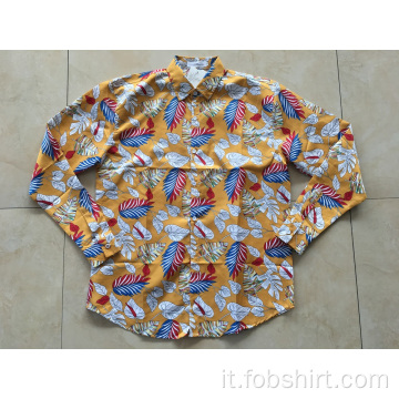 Camicia Hawaii in cotone stampa 133x72